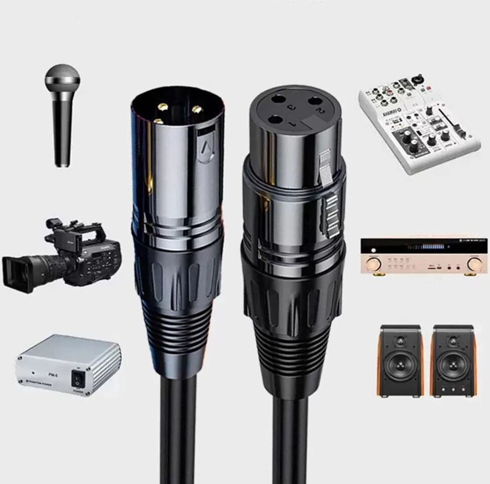 INF XLR-Stecker auf Buchse Mikrofonkabel - Symmetrisches Audiokabel für Studio, Bühne und Heimgebrauch 10 m
