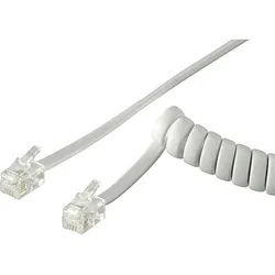 Goobay Telefonhörer-Spiralkabel 2m,ws,St/St 50246