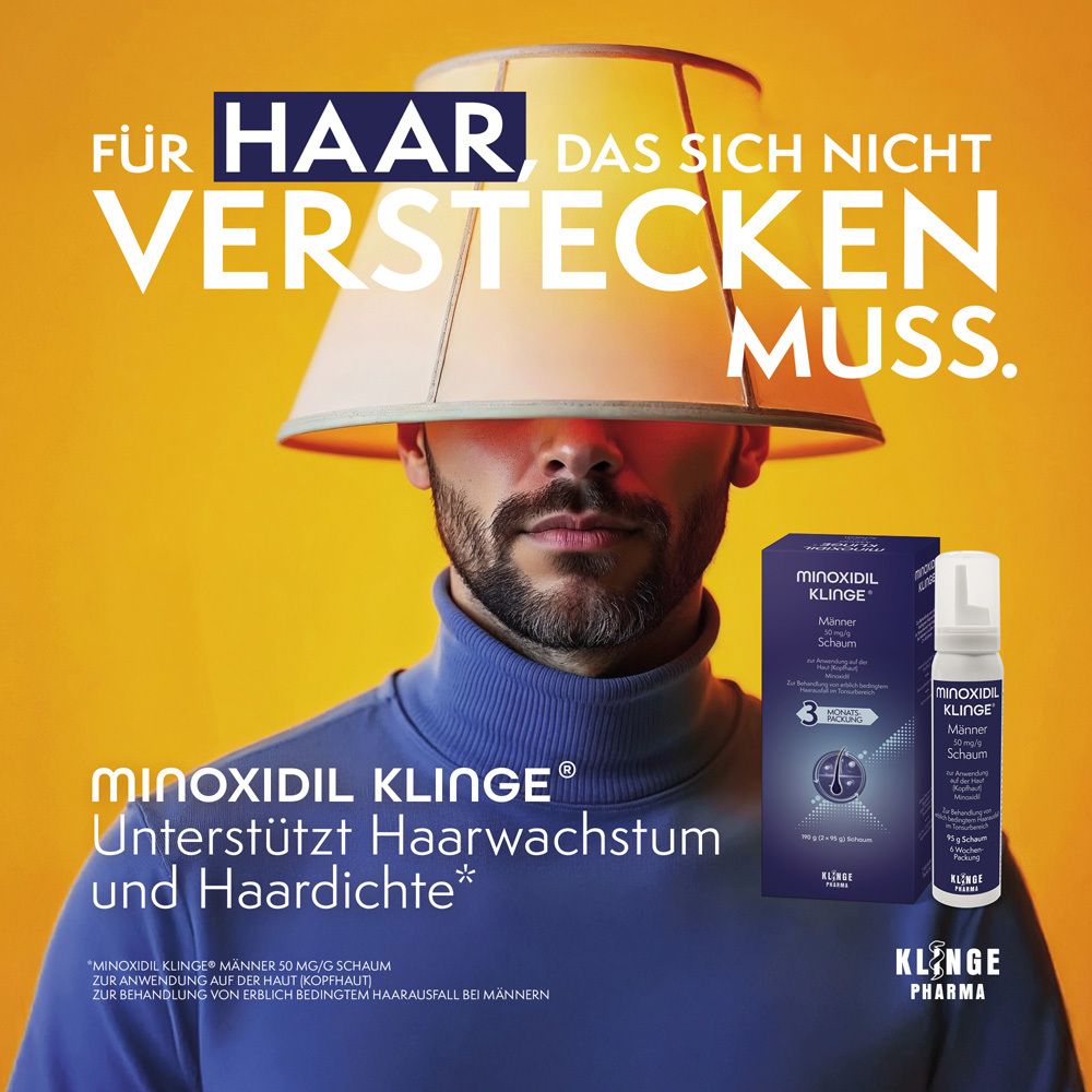 Minoxidil Klinge Männer 50 mg/g Schaum 190 g