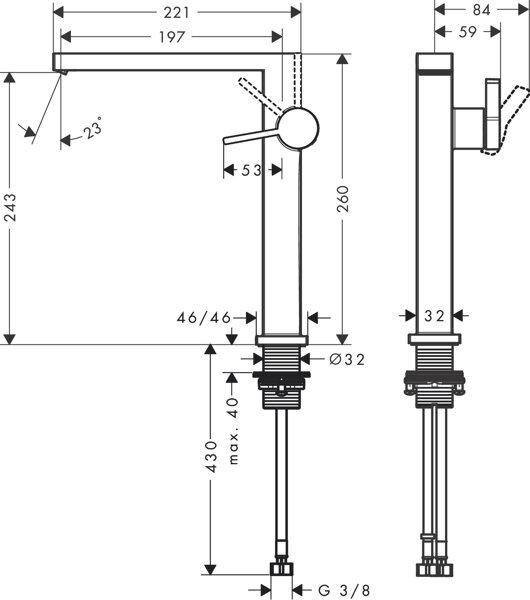 HANSGROHE 73073700 WTM Tecturis E 240 Fine CoolStart