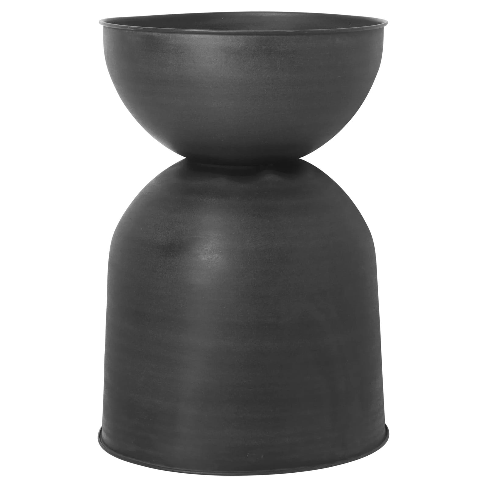 Ferm Living Hourglass bloempot groot zwart-donkergrijs Ø50 cm