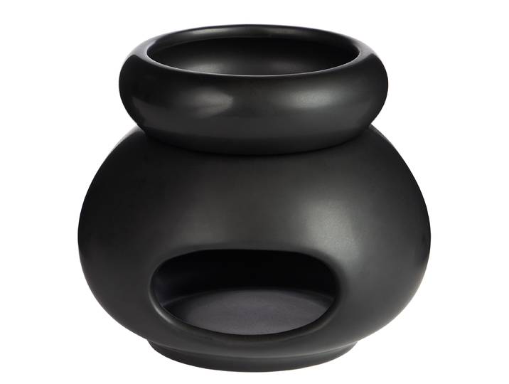 Lampe aromatique AMBIANCE Noir/Noir Porcelaine 12 x 11 x 12cm