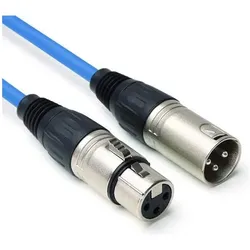 keepdrum DMX Kabel 10m 3-pol XLR 1x Rot 1x Blau (10 m, XLR Kabel), Audiokabel
