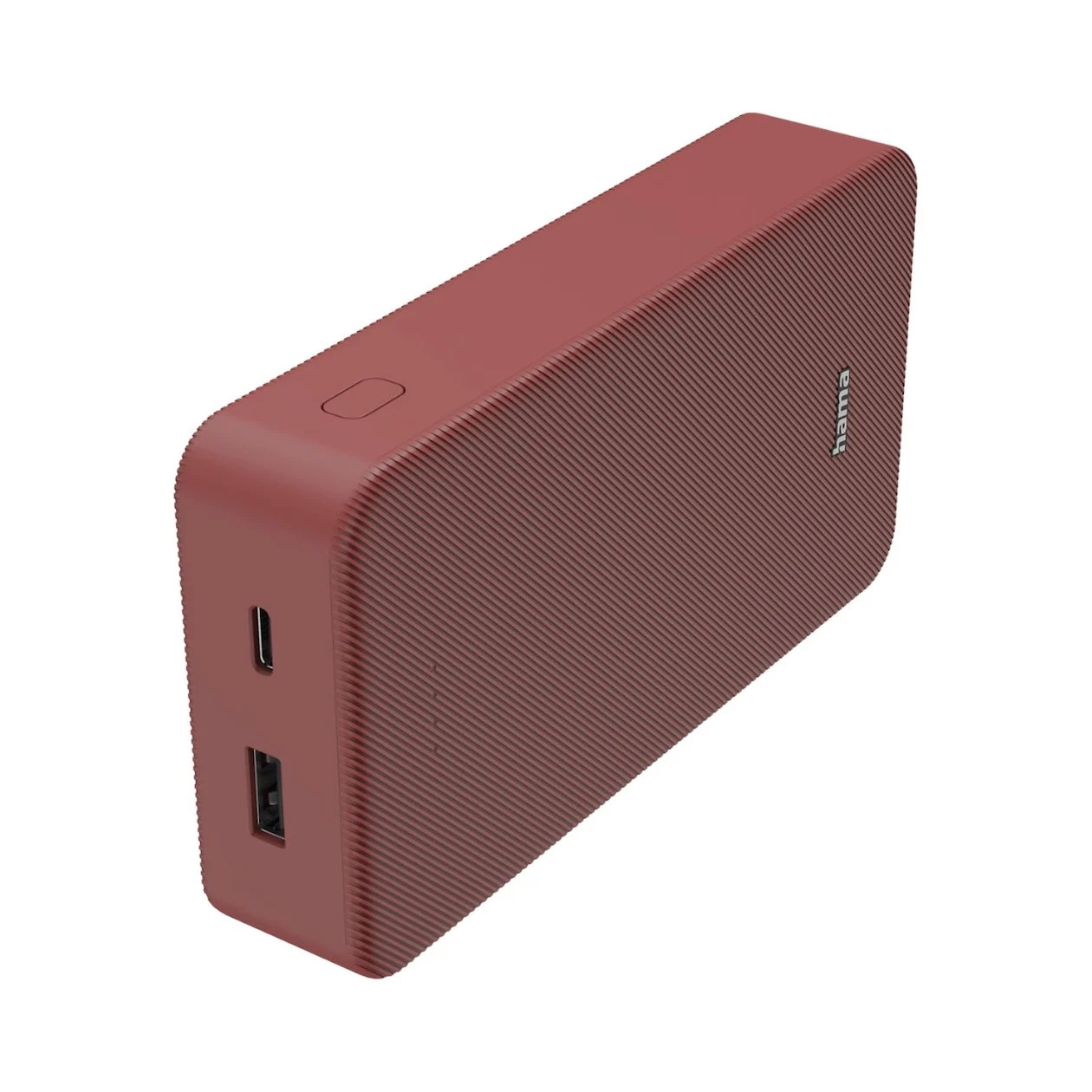 Hama Colour 20 Powerbank 20000 mAh met 2 outputs USB-C en USB-A, Rood
