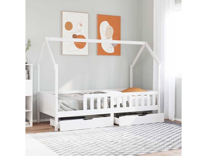 vidaXL Kinderbett mit Schubladen 80x200 cm Massivholz Kiefer