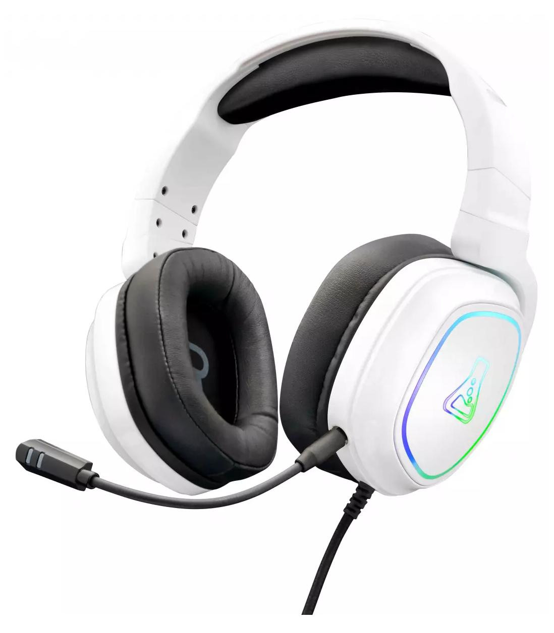 The G-Lab KORP RADIUM Wired Gaming Headset met Microfoon en RGB - Wit