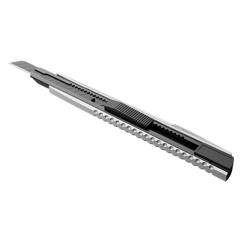 Hansa Cutter HP-100.9, Aluminium-Gehäuse, silber/anthrazit aus Aluminium Druckguss, 9 mm Klinge, für leich (Cutter) (41-1310.010)