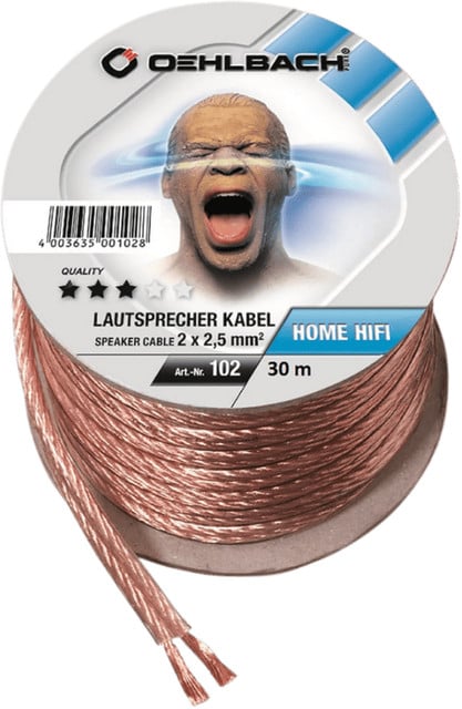 Oehlbach Luidsprekerkabel 2 x 2,5 mm - 30 meter
