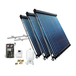 Röhrenkollektor Solarpaket Vakuumröhrenkollektor HP30-3 14,67 m2 Flachdach Solar