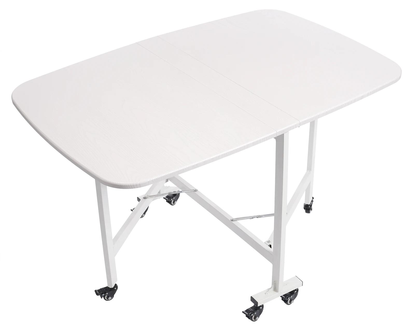 Multifunktionaler Esstisch - Klappbarer Gartentisch - 6 Rollen - Metallgestell - Für Balkon Terrasse Café - 120x80x75 cm - Tragkraft 100 kg