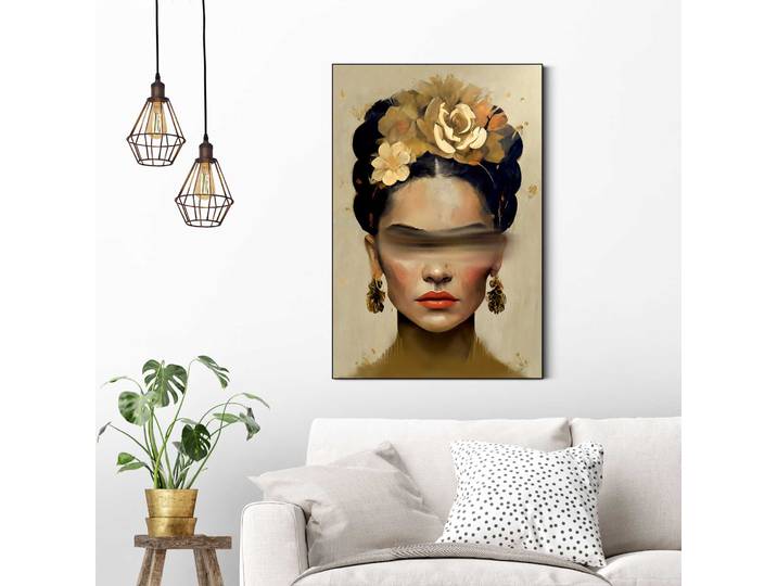 Wandbild REINDERS Frida Paint Stripe , gold (farbe bild(er): gold), B:60cm H:90cm T:3cm, MDF, Bilder, Wandbild
