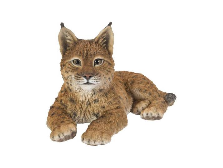 Dekofigur Vivid Arts Luchs , braun (hellbraun), B:28,5cm H:28cm T:54cm, Polyresin, Dekofiguren, Dekofigur