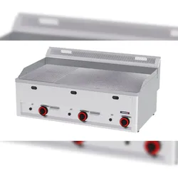 Snackplatte Chrome gerillt Texturiert 99 Gas - Linie 600 C6PASCRTG99 Casselin