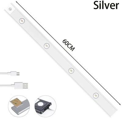 Sparkle LED Motion Sensor Under Cabinet Light Silver 60cm