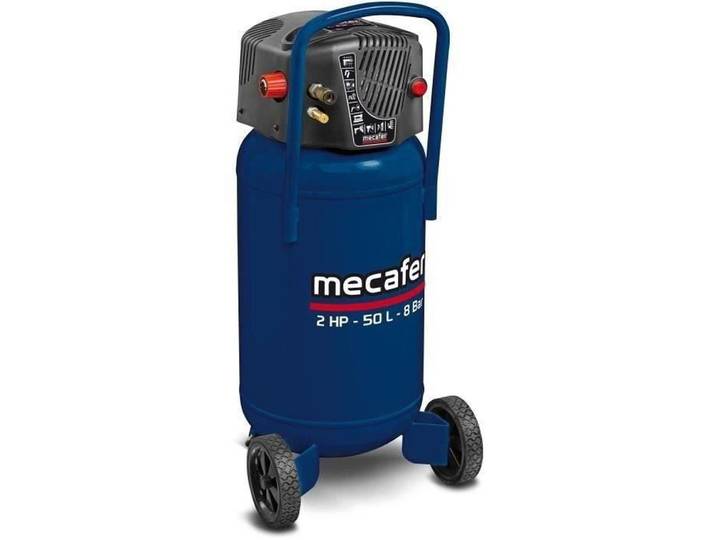 Compresseur vertical 425790\, 50 litres - Compresseur coaxial sans huile\, de couleur bleue