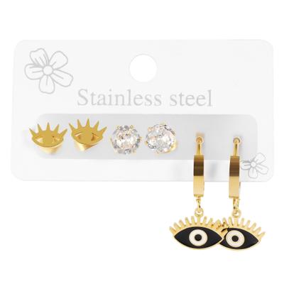 Kettenanhänger ADELIA´S "Anhänger – Anhänger aus Edelstahl mit Zirkonia", gold, Schmuckanhänger, Damen, Edelstahl, Kettenanhänger, Ideal als Geschenk – dezent und elegant