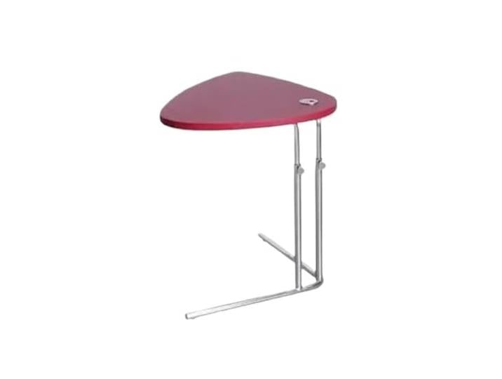 NIUHUAHUI Teetisch, Kleiner Beistelltisch, Terrassenkaffee for Wohnzimmer, Schlafzimmer, Balkon, Büro, höhenverstellbar(Red)