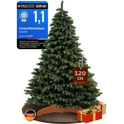 Künstlicher Weihnachtsbaum Premium 120cm PE / PVC mit Holzständer FSC®