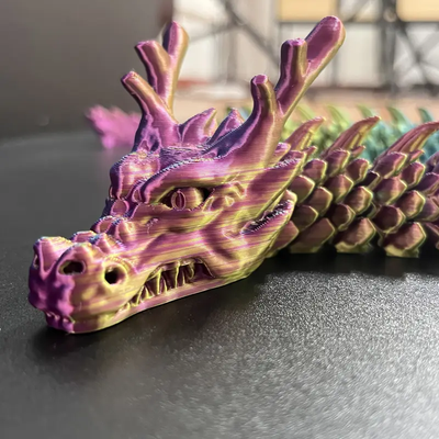 Multisell Products Hub Flexible Joints For Customizable Poses, Printed Chinese Dragon Ornament, Unique Anime Inspired Collectible mixed Color