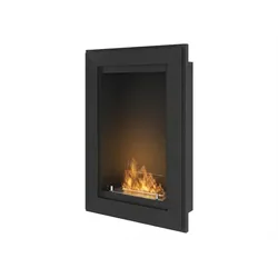 SOLOLED Frame 550 SimpleFire Einbau-Bioethanolkamin mit Glas – Mattschwarz