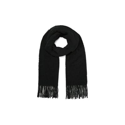 Schal VERO MODA "VMELLA WOVEN SCARF NOOS", Damen, schwarz, Strick, Kunstfaser, unifarben, Modetücher Schal