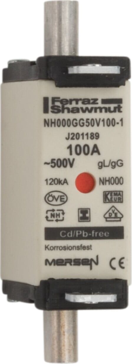 Mersen NH-Sicherungseinsatz SG Gr.000 gG100A/500VKM NH000GG50V100-1 (J201189)