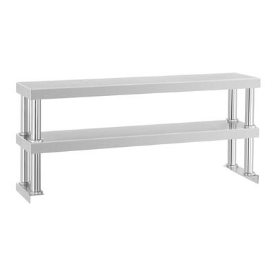 Helloshop26 - Professionelles 120 cm 2-stufiges Edelstahl-Seitenregal 14_0001498