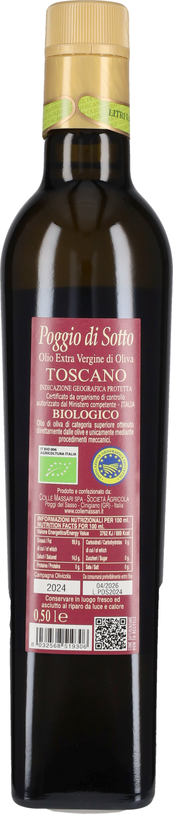 Olio EVO Poggio di Sotto Raccolto 2024 - 50cl