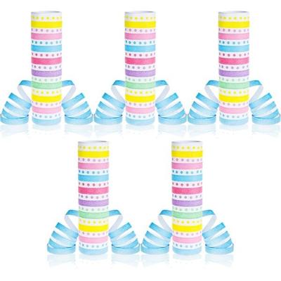 5 Luftschlangen pastell Punkte