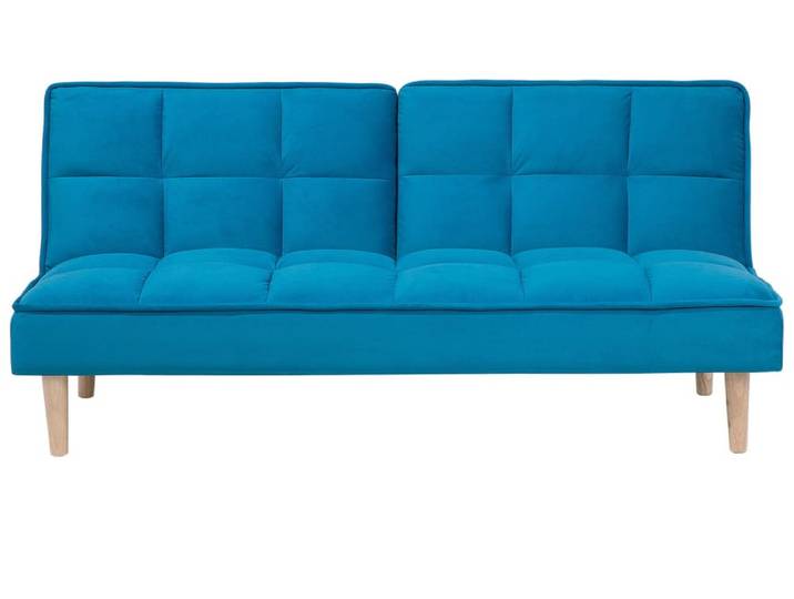 Canapé-lit 3 places tissu turquoise