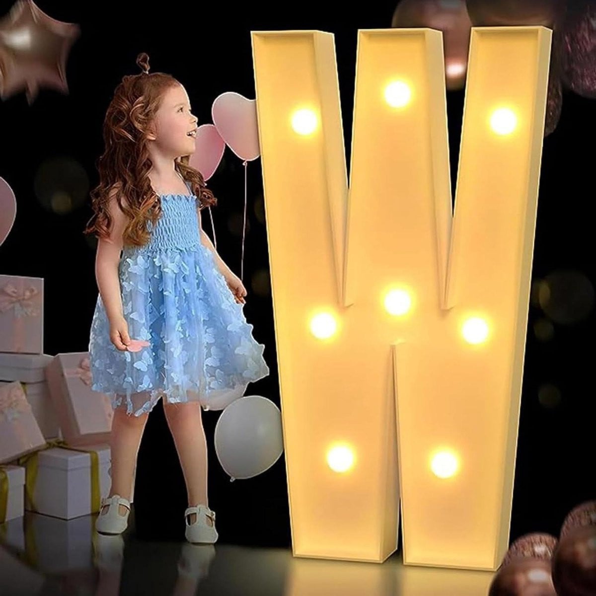 Led Letter Verlichting Letter W - 70 cm Hoog - Decoratieve Tafelverlichting