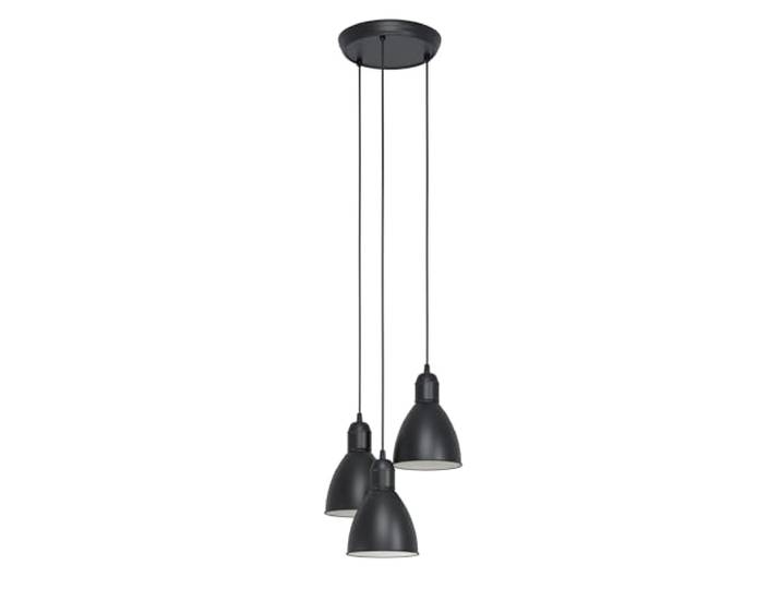 EGLO Pendellamp Priddy, 3-lichts vintage hanglamp in industrieel design