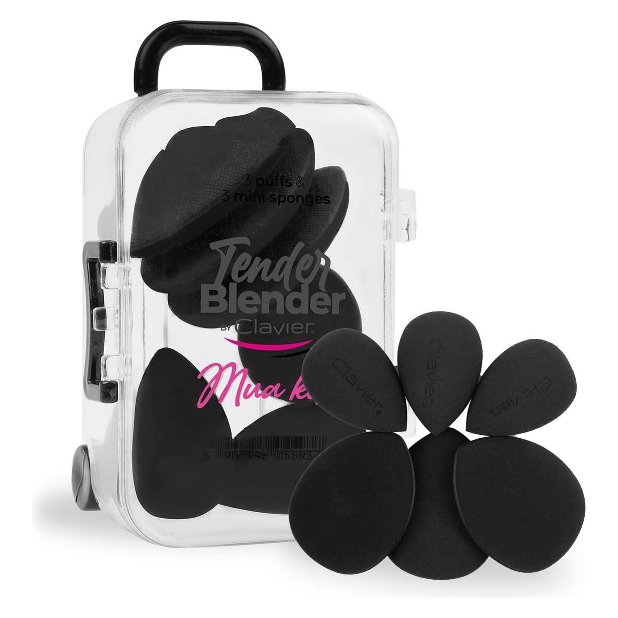 Aptel CLAVIER SET Tender Blender Mua Kit gąbeczki do makijażu Czarny 6szt. (76463432)