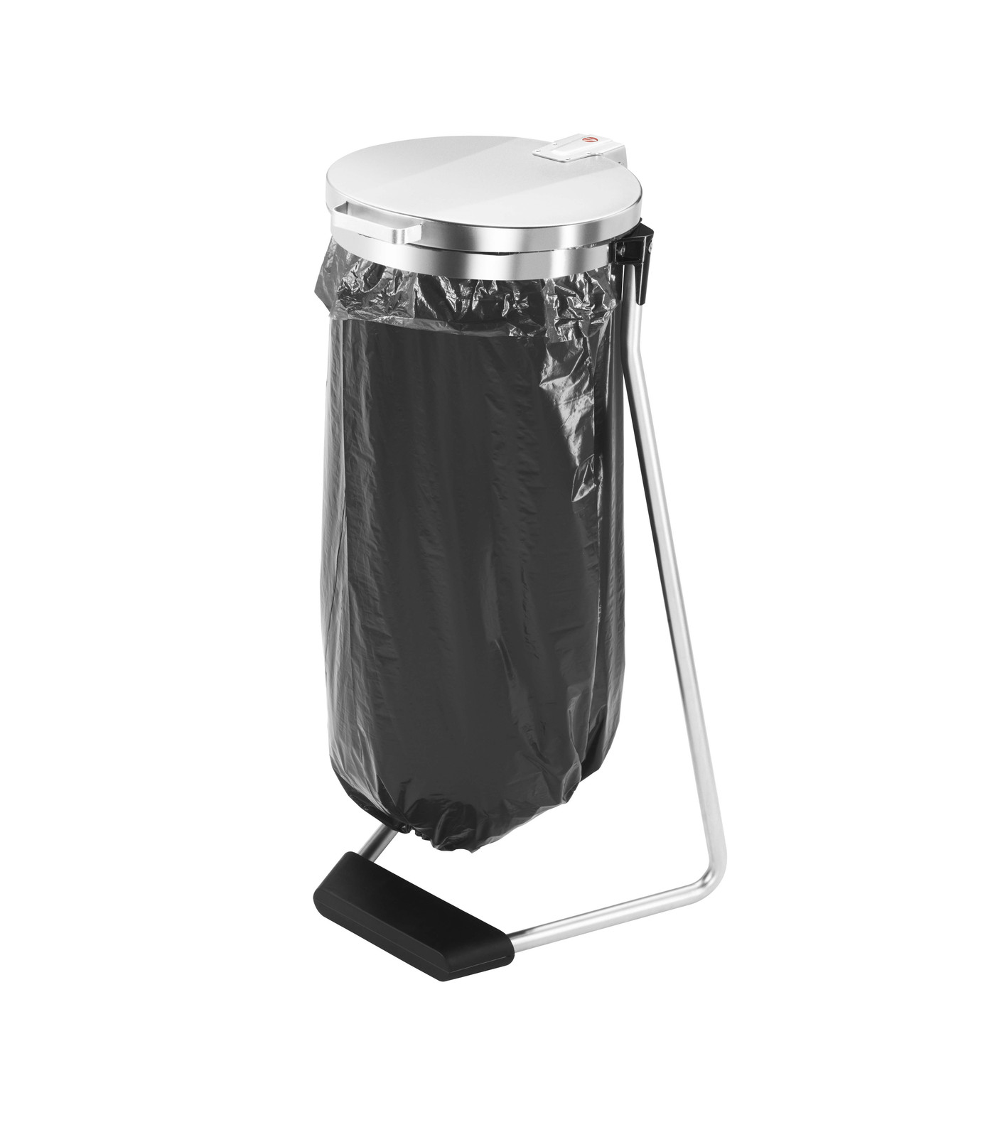 Hailo ProfiLine MSS Design XXXL Afvalbak met klapdeksel, 120 liter, zilver