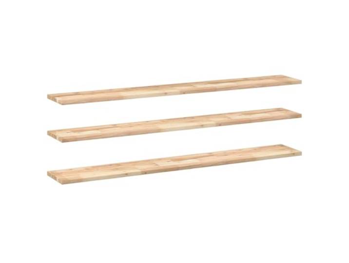 HKTMGDNG Schweberegale 3er Set 160x20x2 cm Massivholz Akazie Unbehandelt Natur Wandboard Set für Wohnzimmer, Küche und Schlafzimmer zur flexiblen DIY Raumgestaltung mit einzigartiger Holzmaserung.