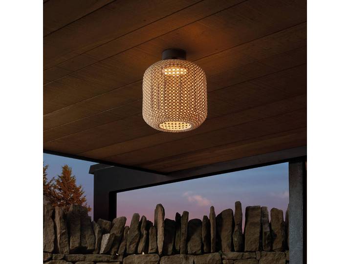Bover Nans PF/31 LED-Außendeckenleuchte, braun PF, dimmbar, braun / rost, Edelstahl, Design