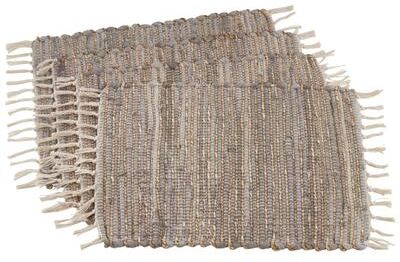 Saro Lifestyle Fringed Chindi Placemats (Set of 4)