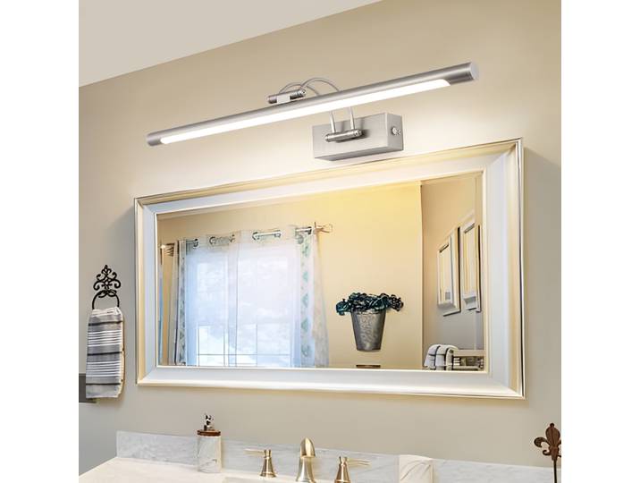 Lampe de miroir led pour salle de bain ip44 270 ° applique led pour salle de bain, 60cm, pour salle de bain au-dessus du miroir