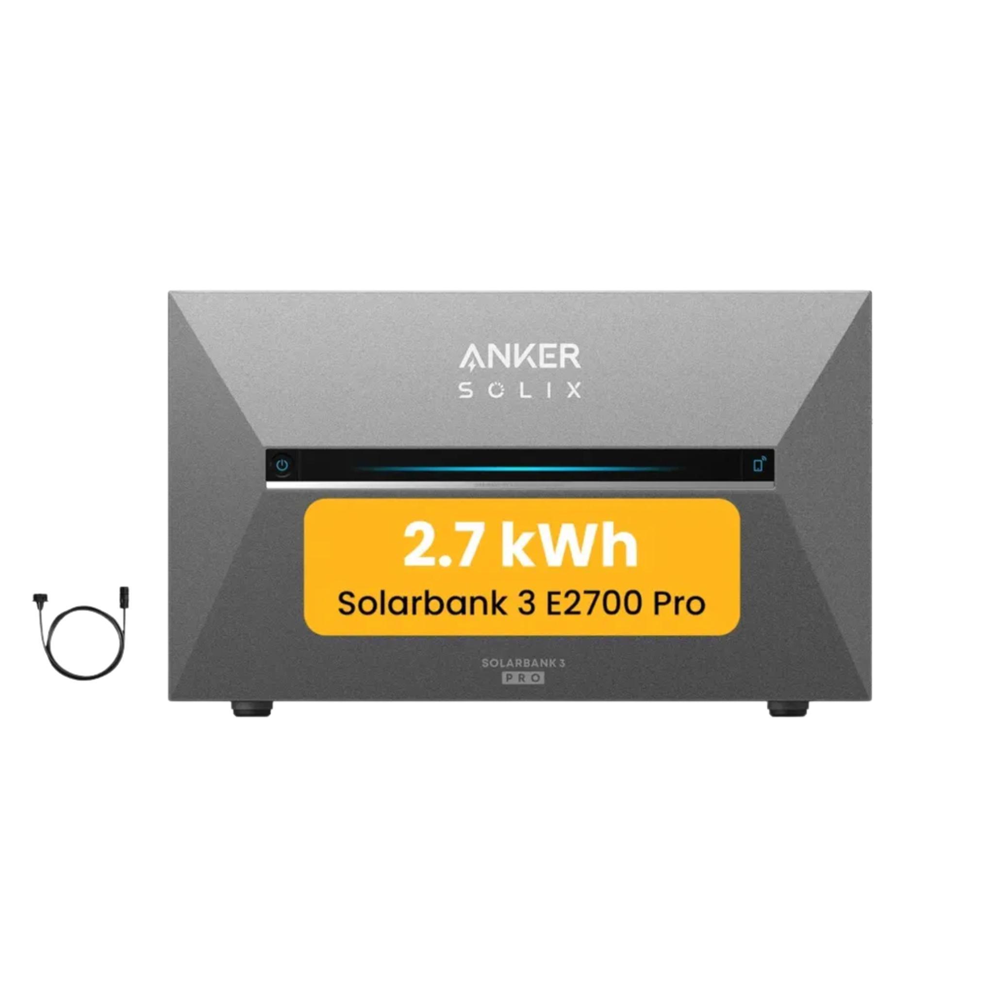 Powerness Balkonkraftwerk Speicher Anker SOLIX Solarbank 3 E2700 Pro 2688Wh Speicher für Balkonkraftwerk (0% MwSt)