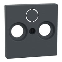 Zentralplatte für Antennendose, Typ 297514, aus Thermoplast, matt, Unterputzmontage anthrazit, Retail