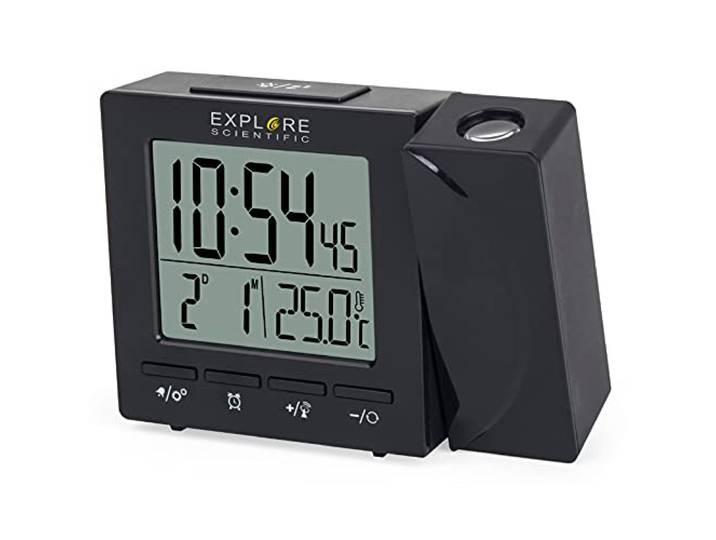 EXPLORE SCIENTIFIC Radiogestuurde klok met projectietijd RDP1001 zwart