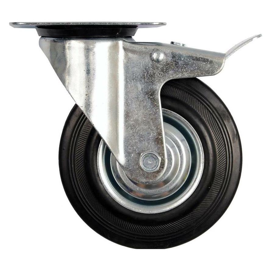 Toya DOUBLE BRAKE SW. CASTER WBLACK RUB.200 (87327)