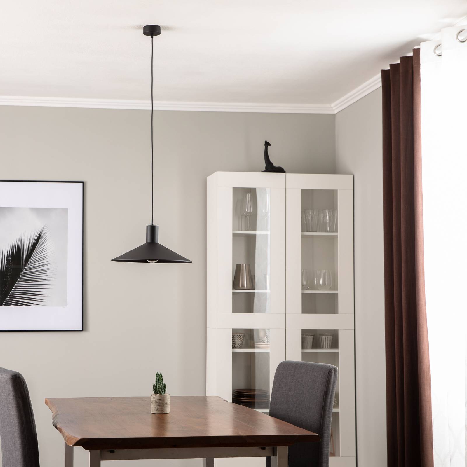 Hängelampe Jump TK Lighting, dimmbar, schwarz, für Wohn- / Esszimmer, Metall, Modern, Pendelleuchte