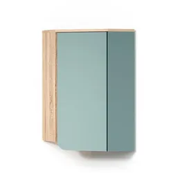BADSCHRANK Marano Blau-Grau 42.4 x 75 cm mit Tür und offenen Fächern