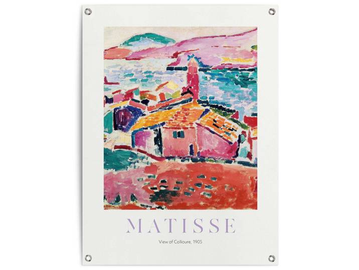 Poster REINDERS Matisse - Les toits de Collioure , bunt (farbe bild(er): mehrfarbig), B:60cm H:80cm T:0,1cm, Bilder, Poster, Garten - Mehrfarbig - Leinwand - Kunst - 60x80 cm