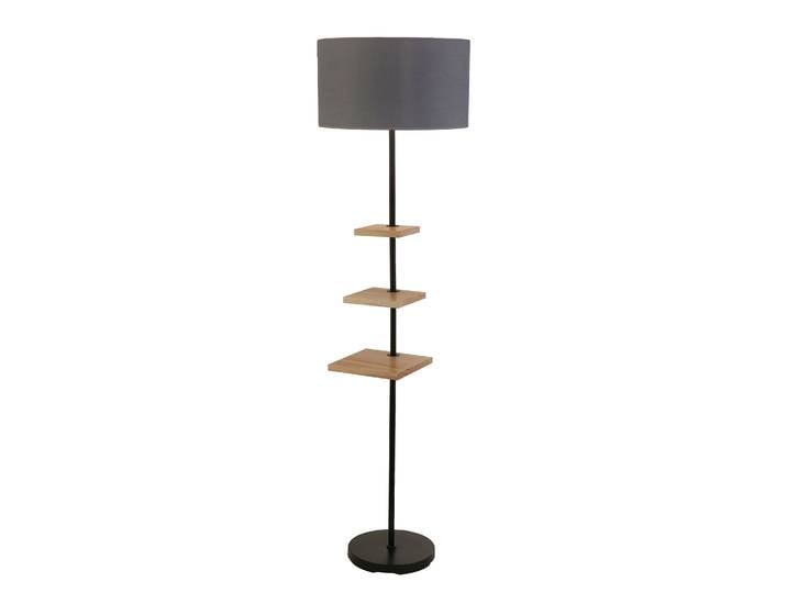 Stehleuchte Norfolk 45 x 163 x 45cm Weiß/Grau Mischgewebe E27