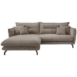 Wohnlandschaft Lava Graubraun Cord