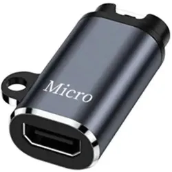 PowerGuard MicroUSB to Garmin Smartwatch Charge Adapter Ladeadapter, Smartwatch Zubehör, Grau, Schwarz