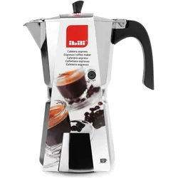 Ibili Esspressokocher Bahia 450 ml Espressokocher für 9 Tassen mit Aluminiumgehäuse