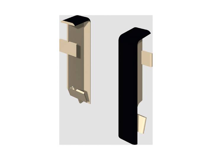 Egger Zwischenstück 6 cm Universal schwarz neues kubisches Profil 2 Stück